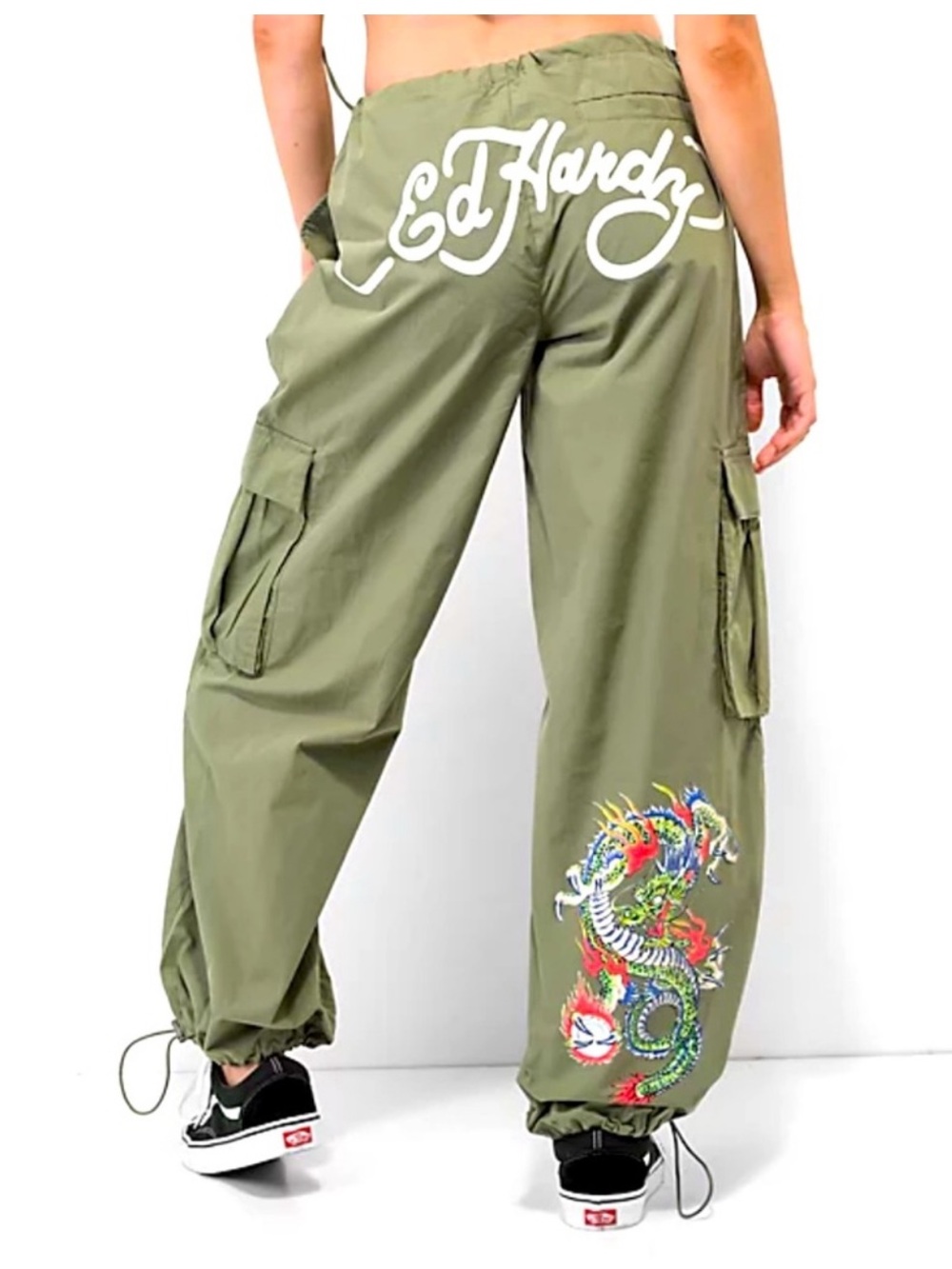 Ed Hardy Drawstring Cargo Pants
Grey Low Rise Butterflies Phoenix
Poplin Baggy - Picture 10 of 16